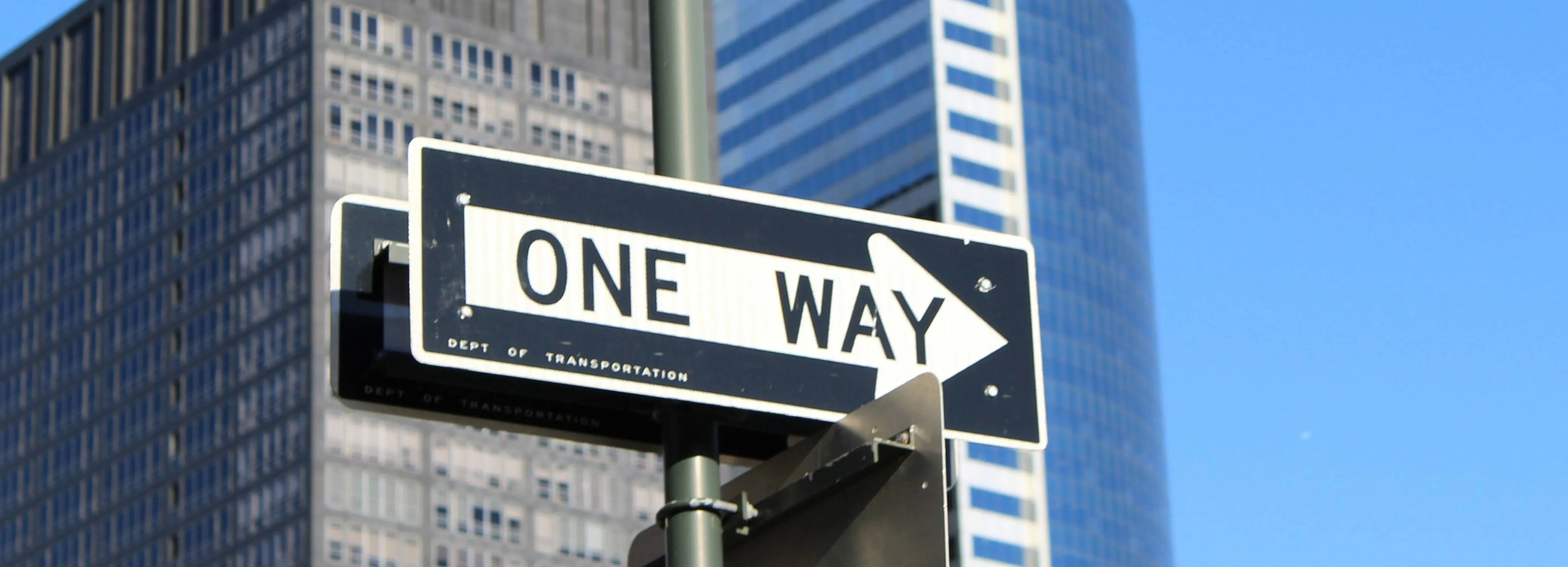 Photo of a sign saying "One Way"